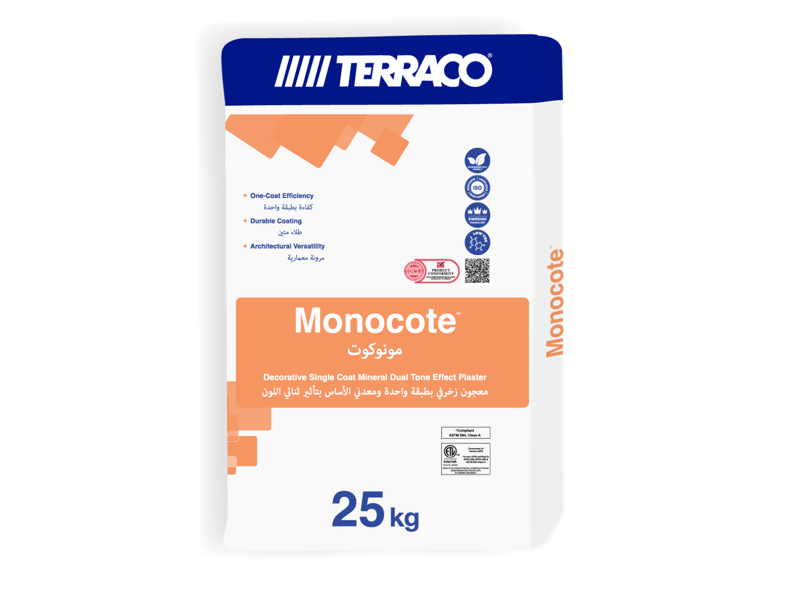 Monocote is coloured plaster package