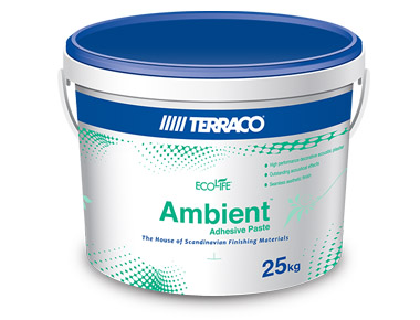Ambient Adhesive DP, cam yünü, taş yünü ses yalıtım panelleri ile mineral yüzeyler arasında yüksek yapışma gücü sunan premium yapıştırıcı
